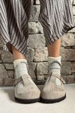 Laundry B Terry & Wool Luxury Socks Pinstripe Grey 